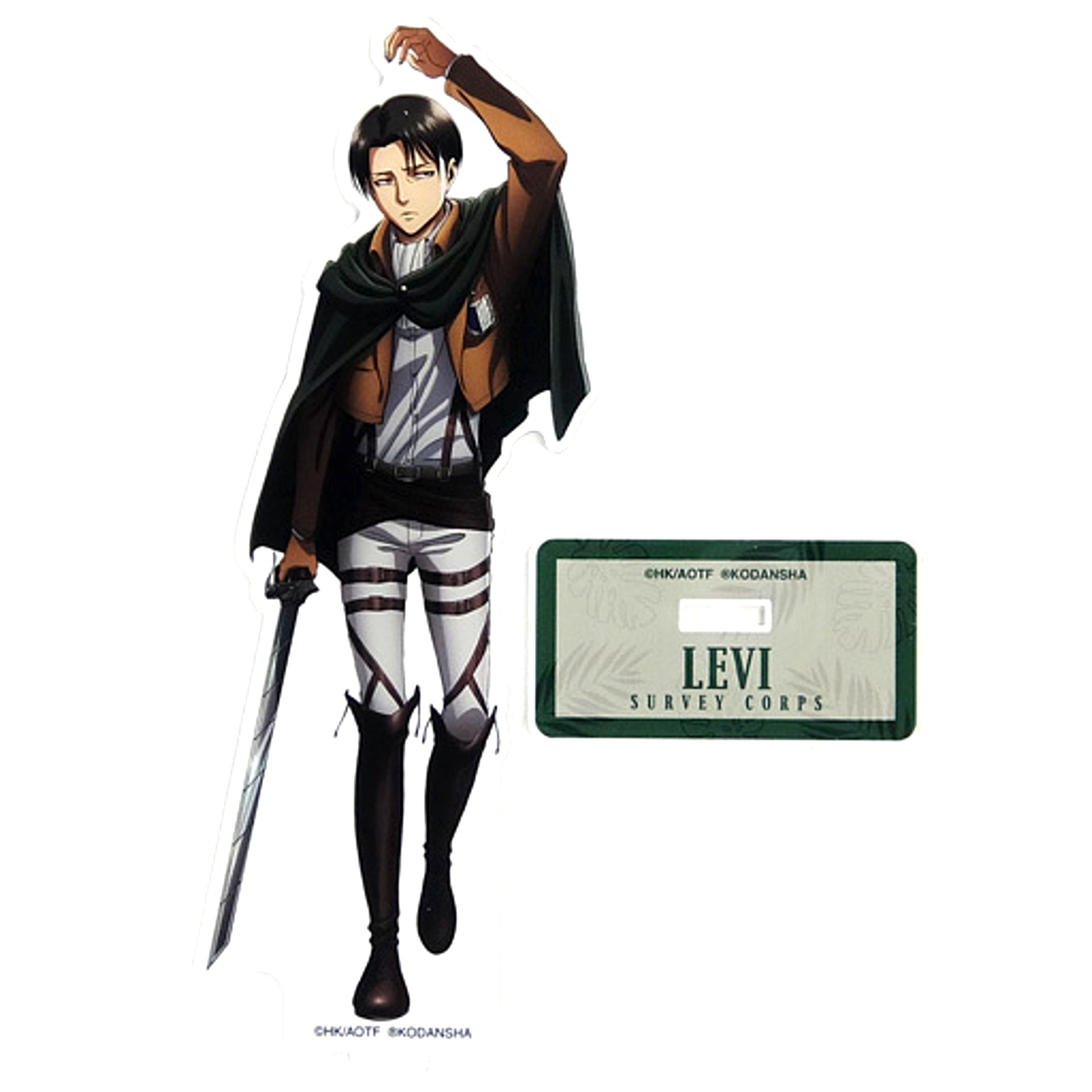 Levi Ackerman Attack on Titan Drawn Illustration BIG Acrylic Stand [USED]