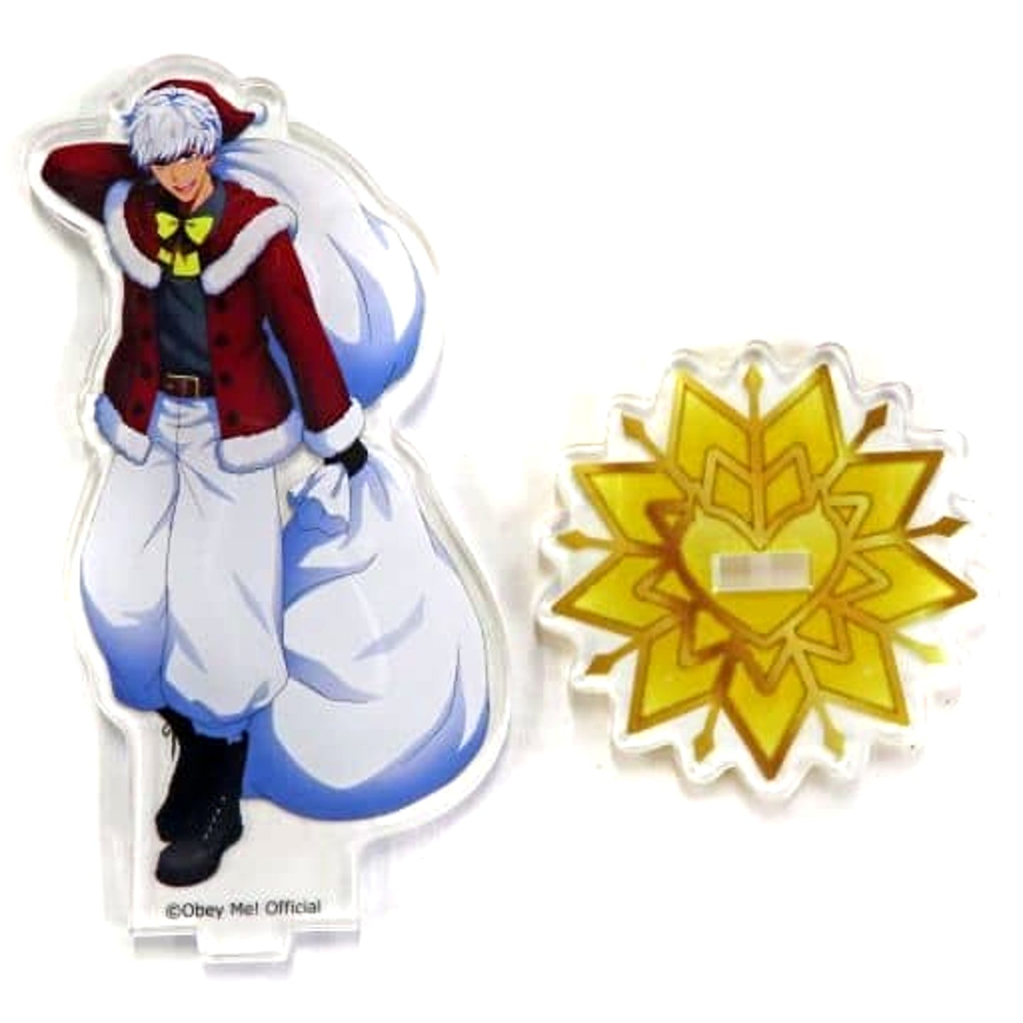 Obey Me! x mixx garden Collaboration Cafe Mammon Trading Acrylic Stand Devil's Night Christmas Acrylic Stands [USED]