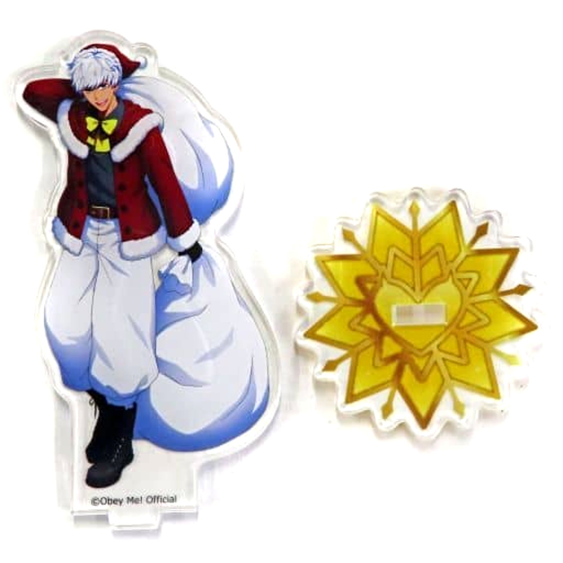 Obey Me! x mixx garden Collaboration Cafe Mammon Trading Acrylic Stand Devil's Night Christmas Acrylic Stands [USED]