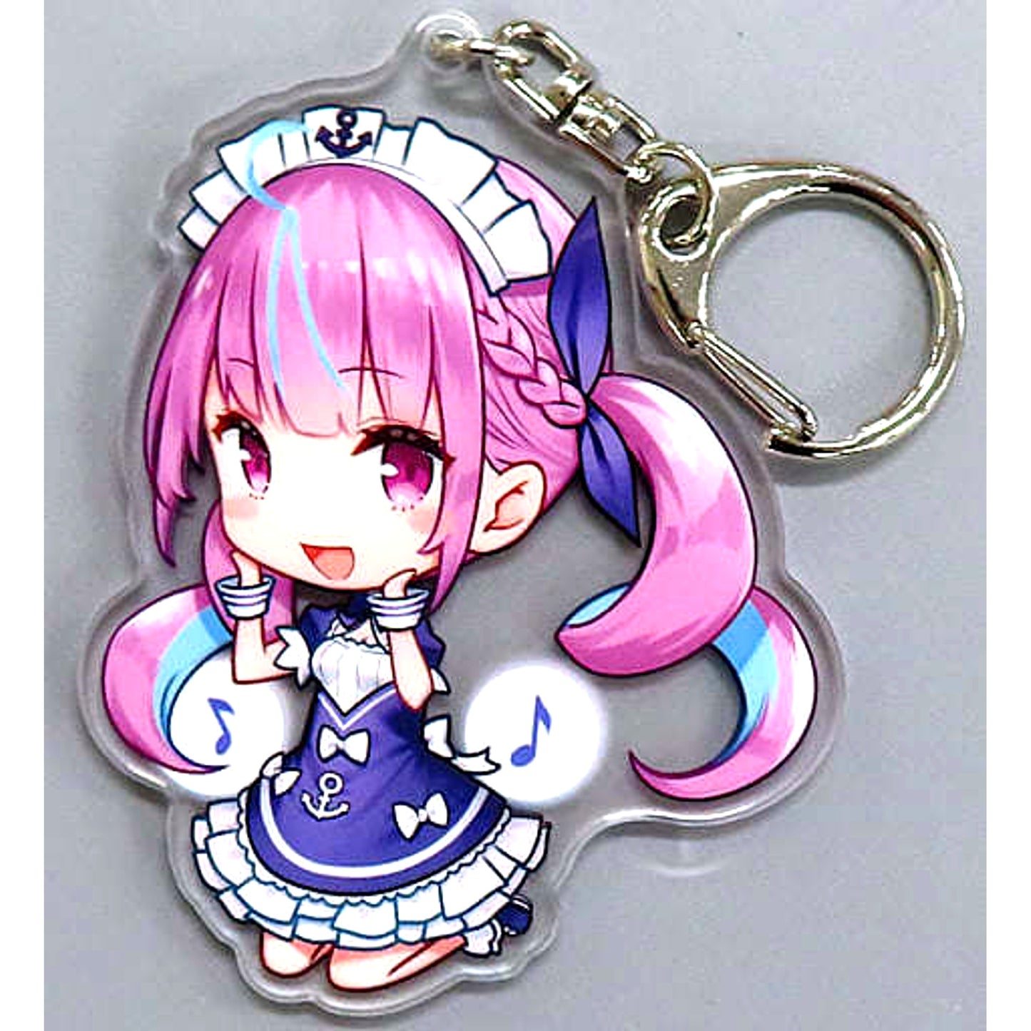 Minato Aqua Hololive Reversible Acrylic Keychain 100k Subscribers Anniv Voice Bonus [USED]
