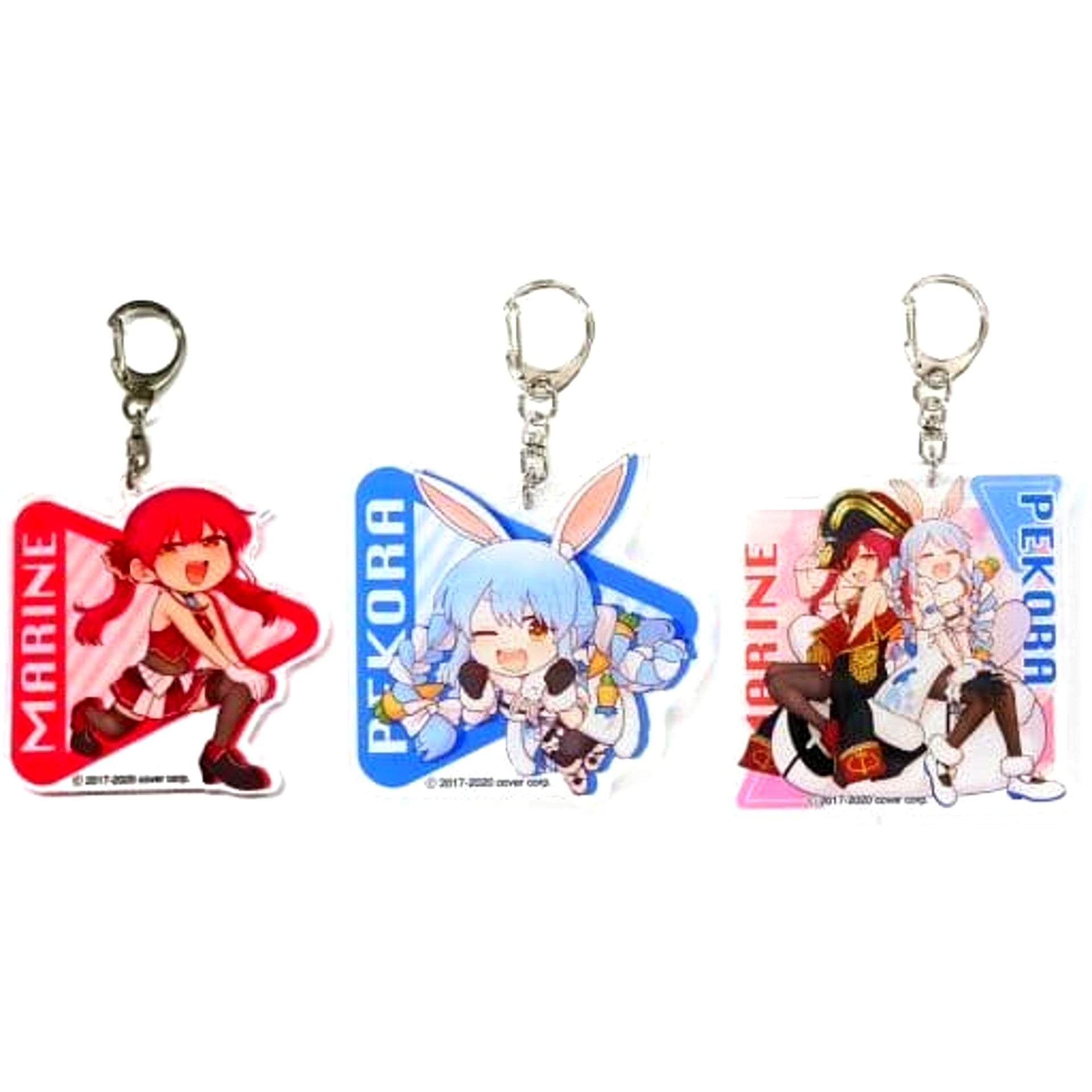Virtual YouTuber hololive x MOLLY.ONLINE 2nd Wave Die-Cut Acrylic Keychain Complete Set of 3 Types [USED]