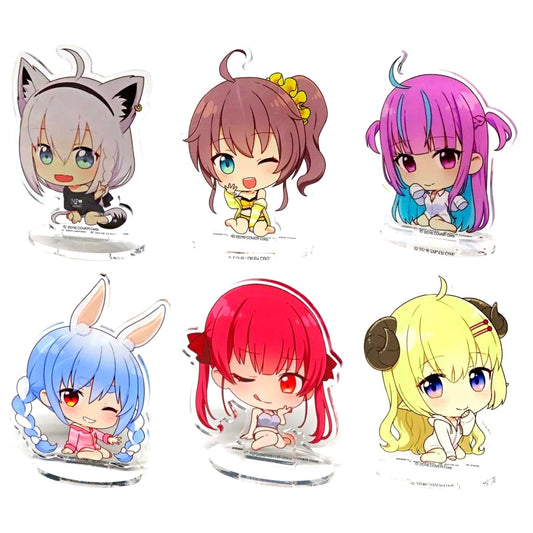 Set of 6 hololive IF petit -Relax time- Acrylic Plate with Stand Vol.1 Virtual YouTuber Hololive [USED]