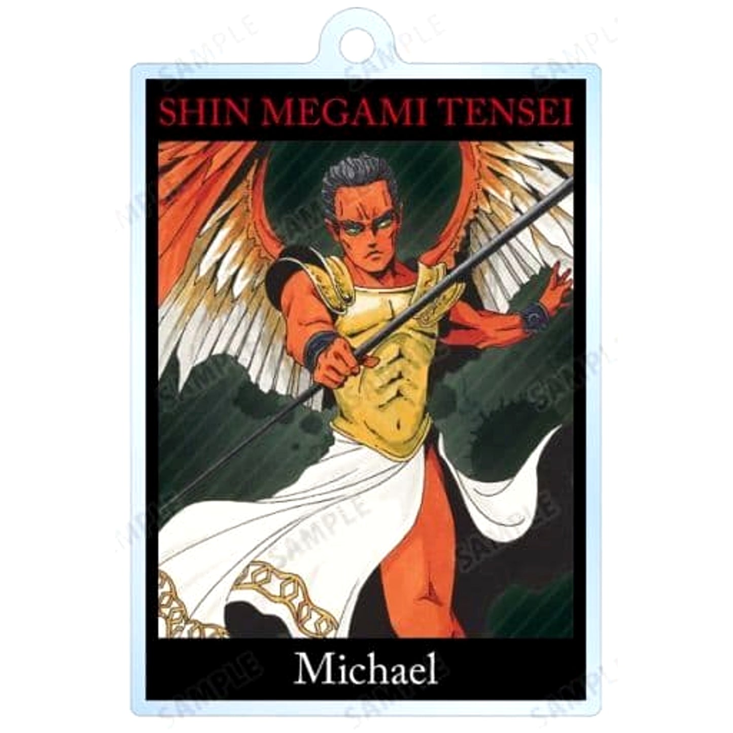 Shin Megami Tensei Michael Trading Demon Acrylic Keychain Keychains [USED]