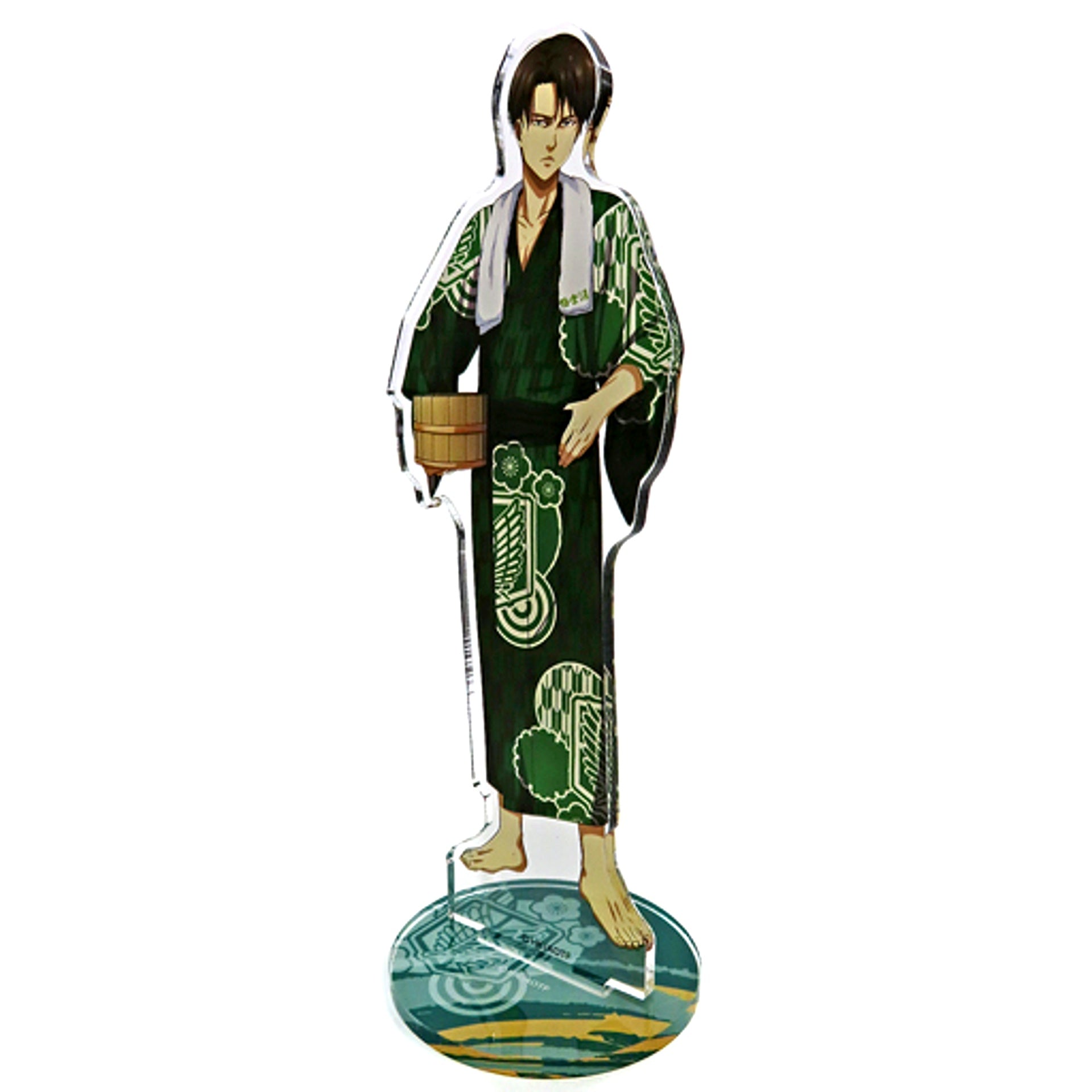 Levi Attack on Titan x Gokurakuyu RAKU SPA You Can't Win Unless You Rest More People of the Bath The SENTO Season 2 Life-size Acrylic Stand [USED]