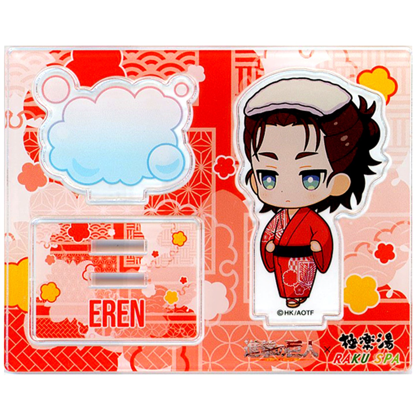 Eren Yeager Attack on Titan Gokurakuyu RAKU SPA Ofuro no Tami The SENTO Seazon 2 Acrylic Stand Mini Character [USED]