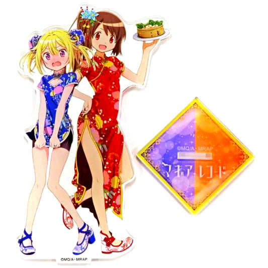 Felicia & Tsuruno Magia Record Puella Magi Madoka Magica Side Story Pop-up Shop Kamihama City Holiday Illustration BIG Acrylic Stand [USED]