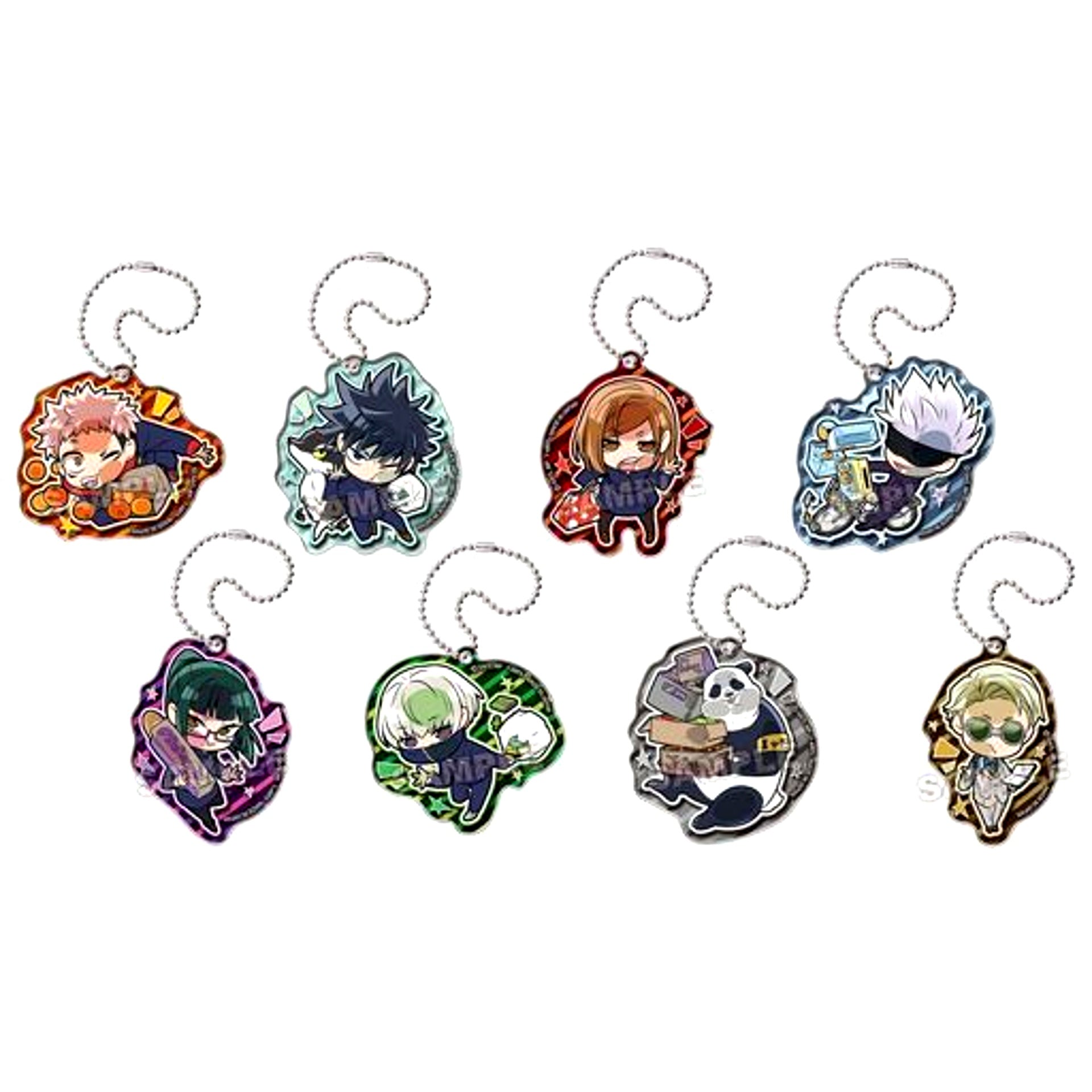 Set of 8 Jujutsu Kaisen Pita! Deforme Shopping Acrylic Keychain [USED]