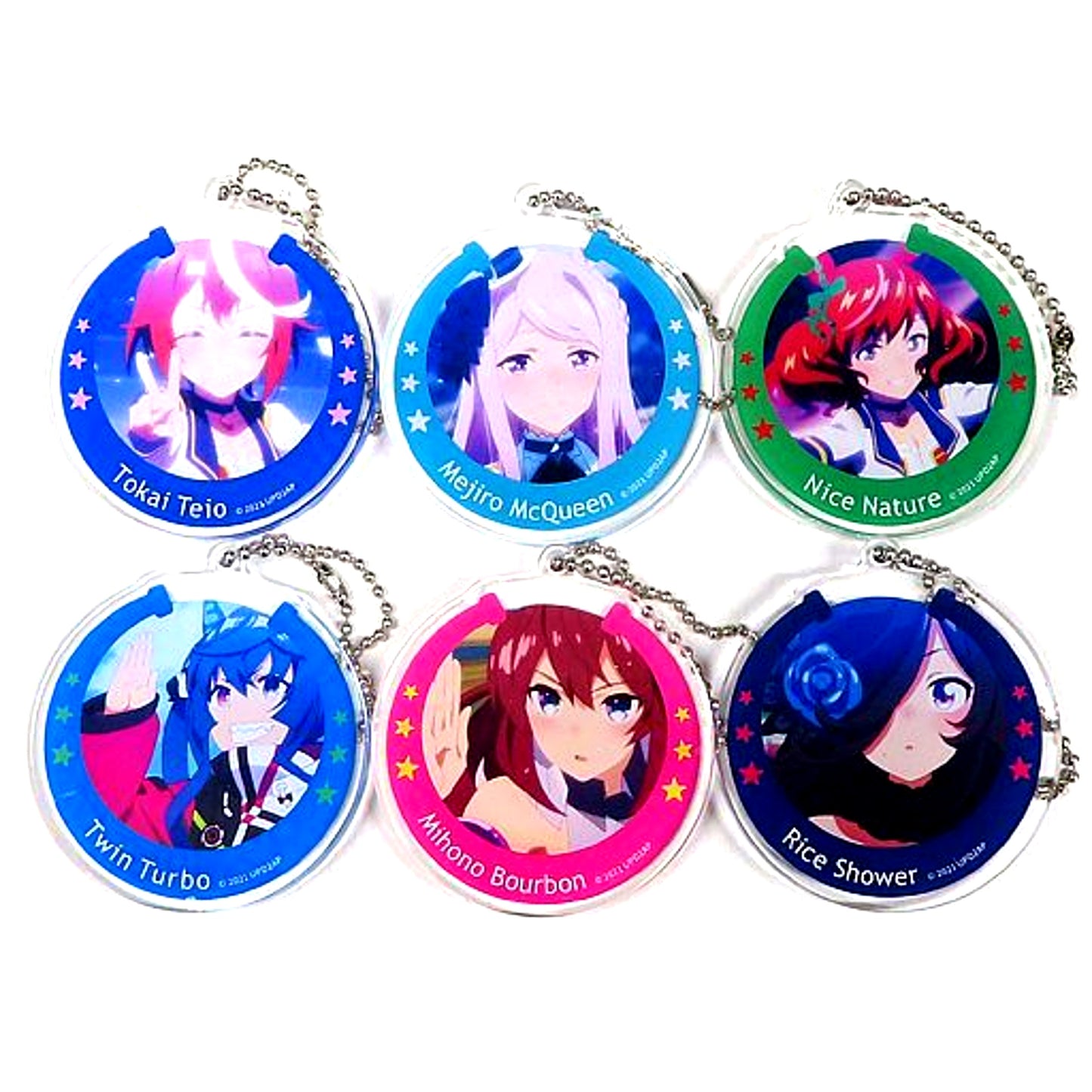 Set of 6 Uma Musume Pretty Derby Season 2 Acrylic Mascot Keychain [USED]