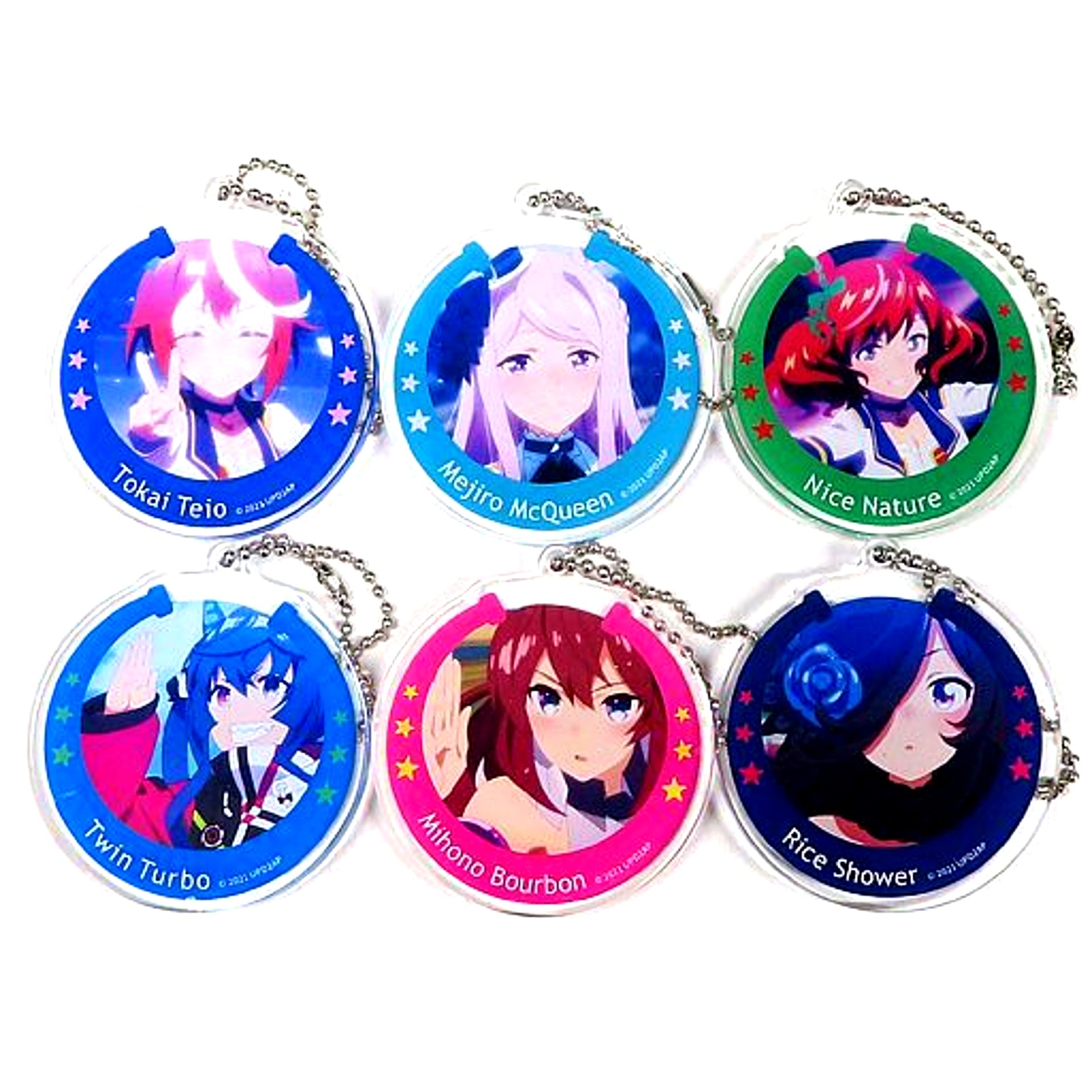 Set of 6 Uma Musume Pretty Derby Season 2 Acrylic Mascot Keychain [USED]