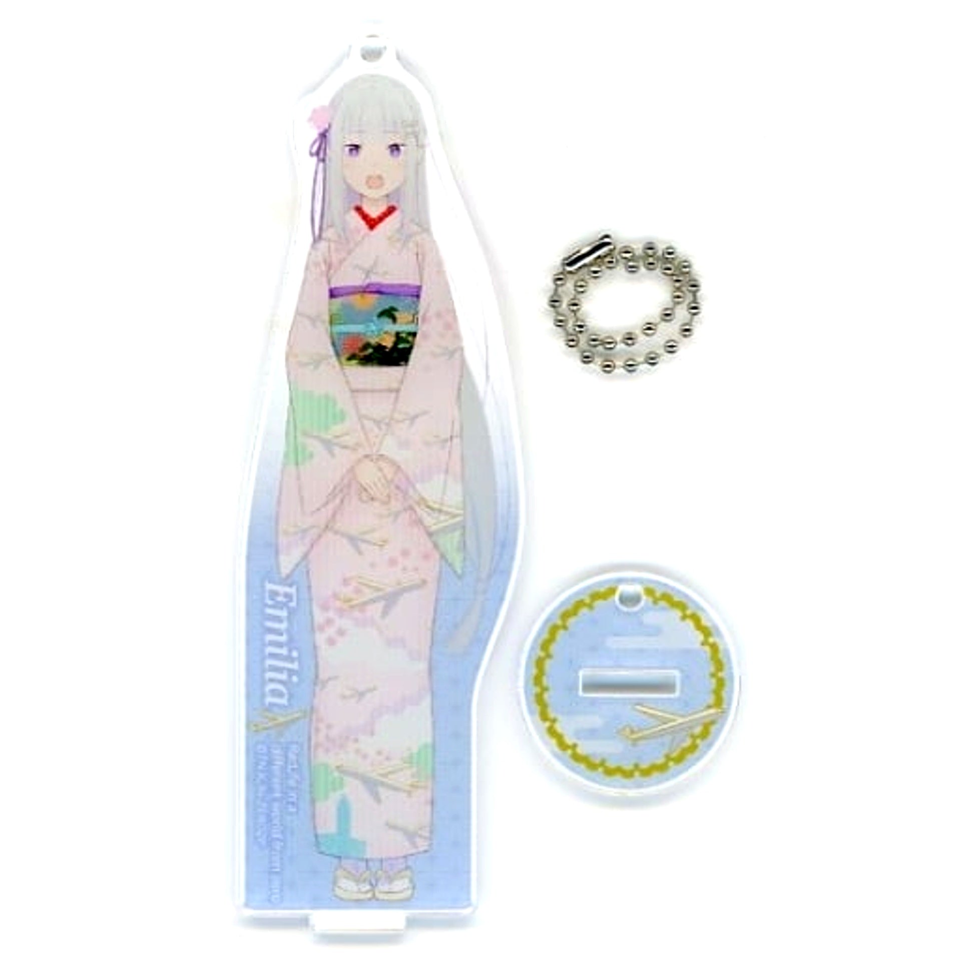 Emilia Japanese Clothes Re:ZERO -Starting Life in Another World- Acrylic Stand Keychain [USED]