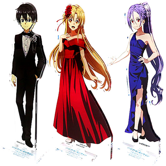 Set of 3 Acrylic Figure Kujibikido Sword Art Online the Movie Progressive Aria of a Starless Night Online Kuji Prize A [USED]