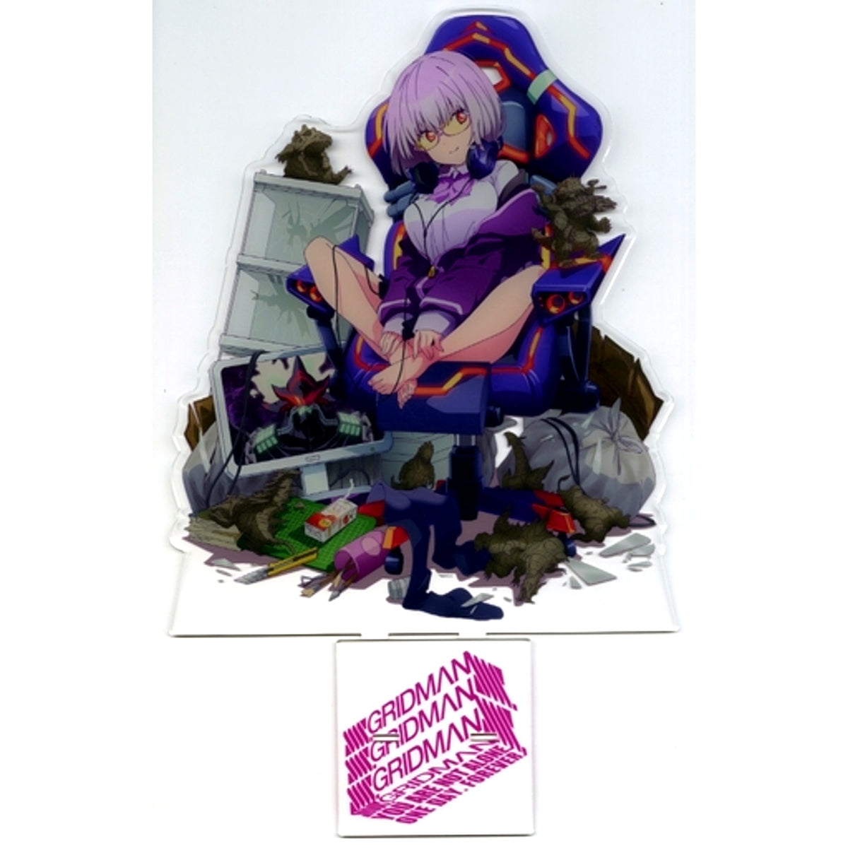 Akane Shinjo Gaming Chair Ver. SSSS.GRIDMAN Acrylic Figure x Village Vanguard [USED]
