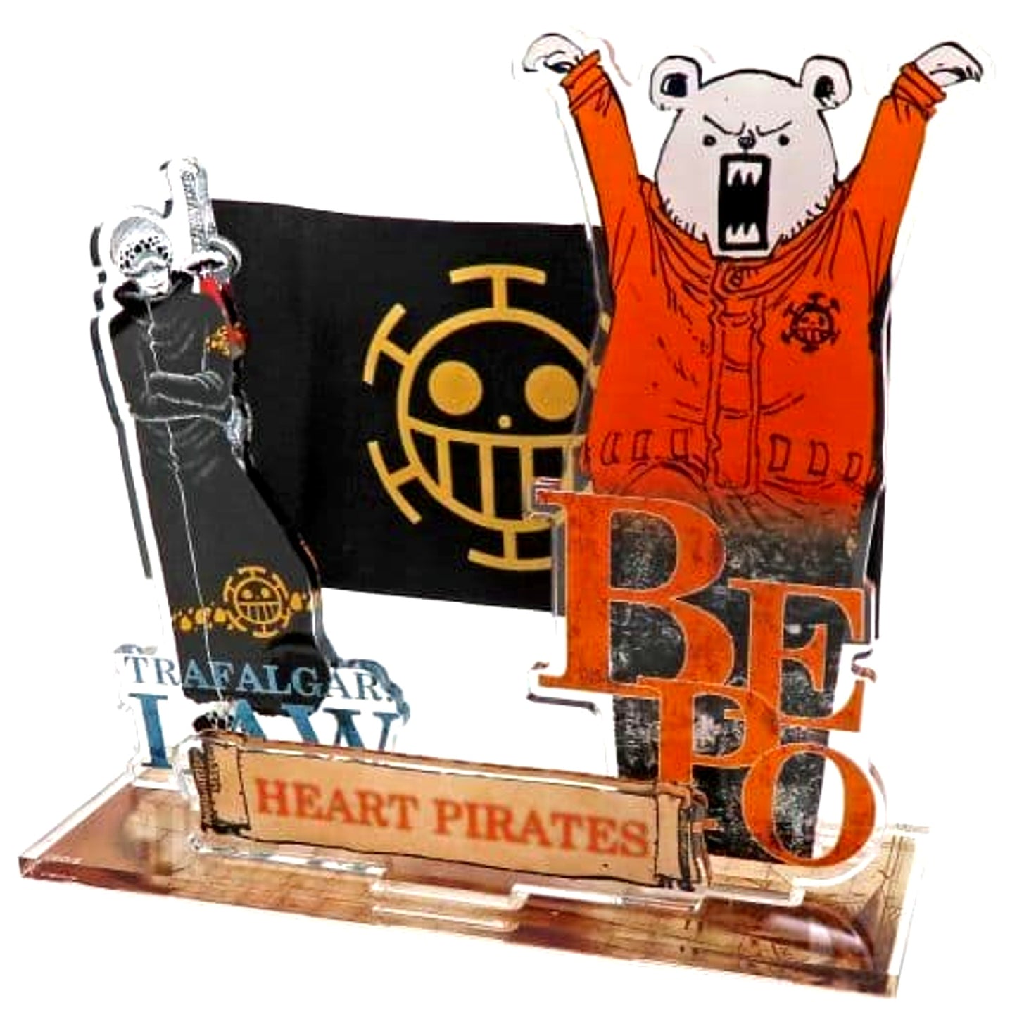 Trafalgar Law & Bepo One Piece Pirate Flag Acrylic Stand [USED]