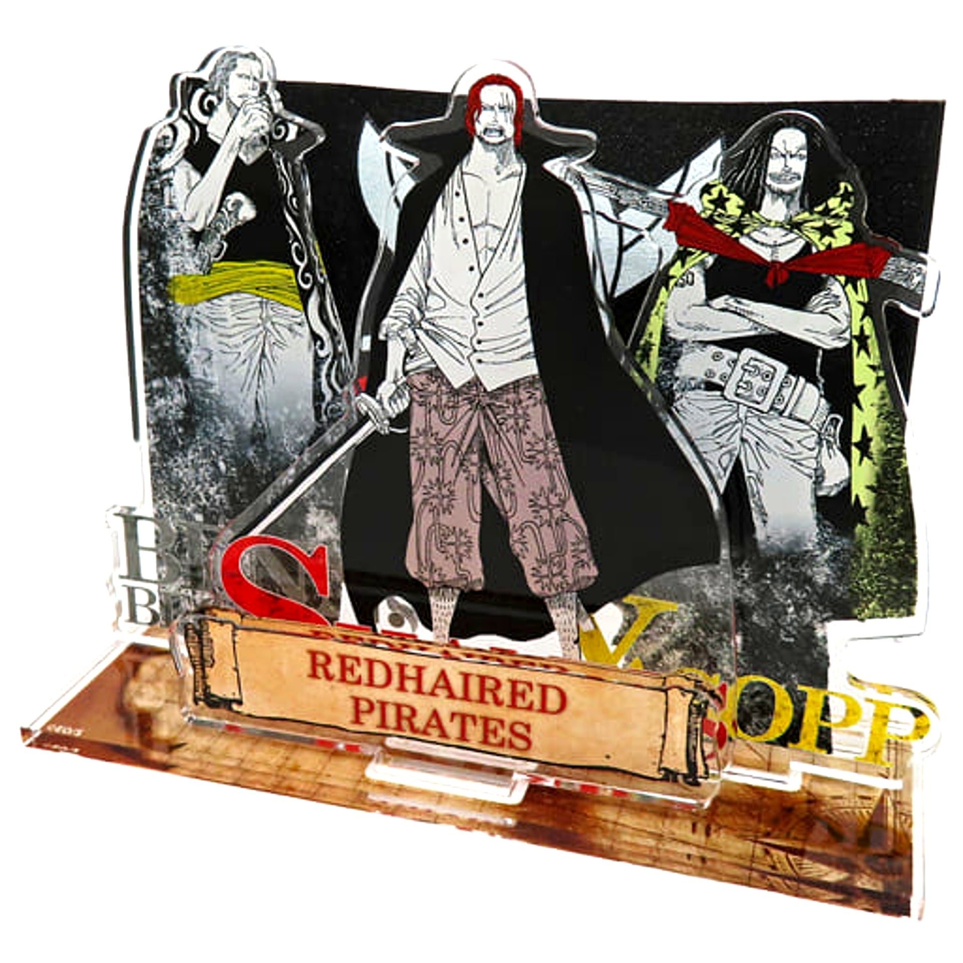 Shanks & Benn Beckman & Yasopp One Piece Pirate Flag Acrylic Stand [USED]