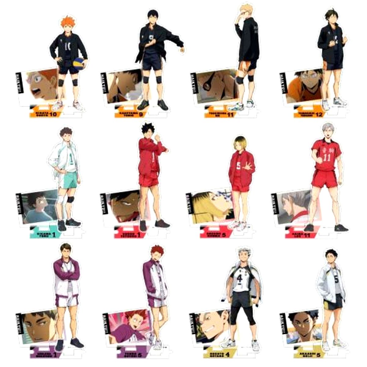 Set of 12 Haikyu!! Trading Acrylic Stand [USED]