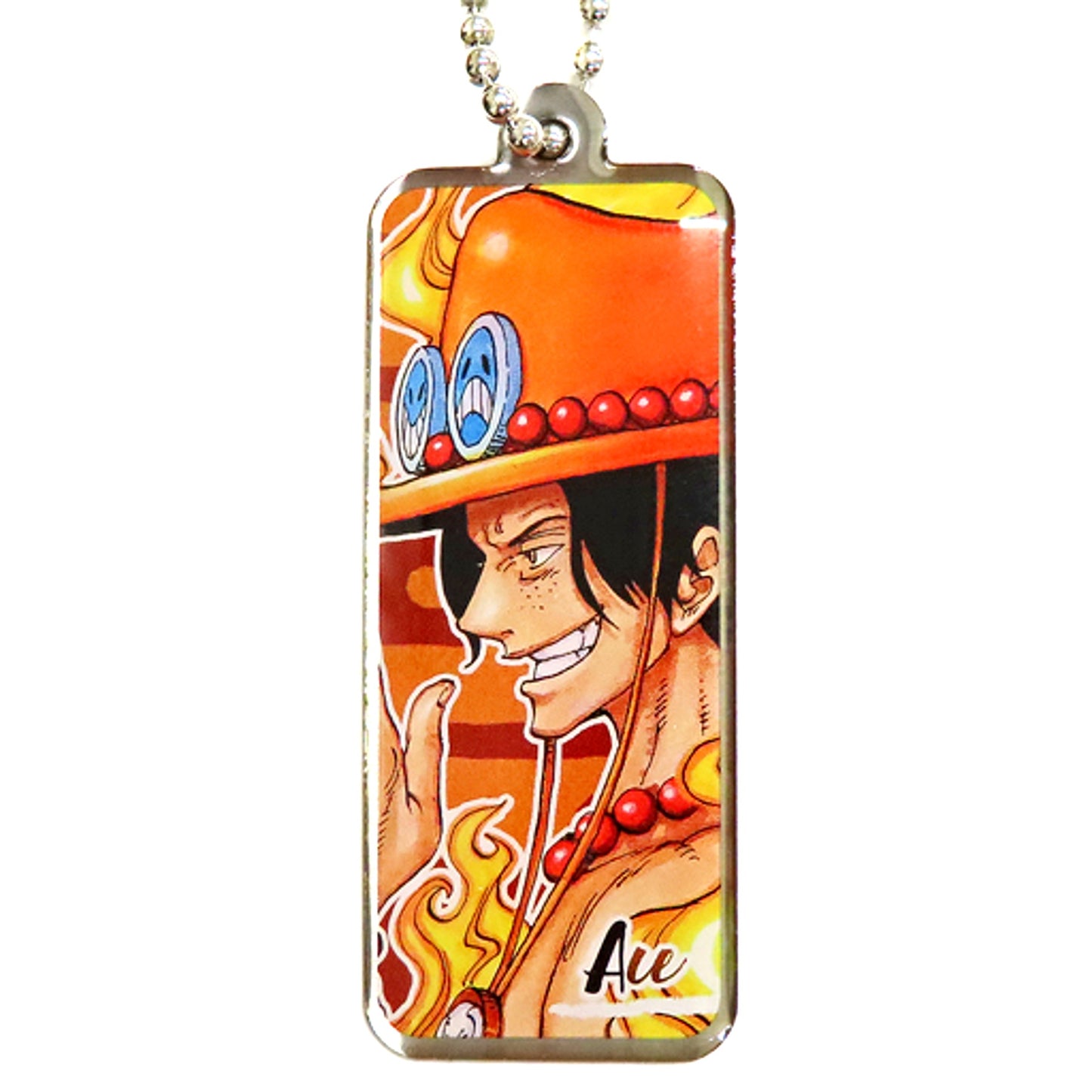 Portgas D. Ace One Piece Wano Country Souvenir Chocolate Baked Sweets Metal Charm [USED]