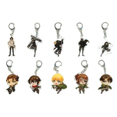 Attack on Titan Mikasa Ackerman & Others Acrylic Keychain Newdays Limited All 10 Types Set Keychains [USED]