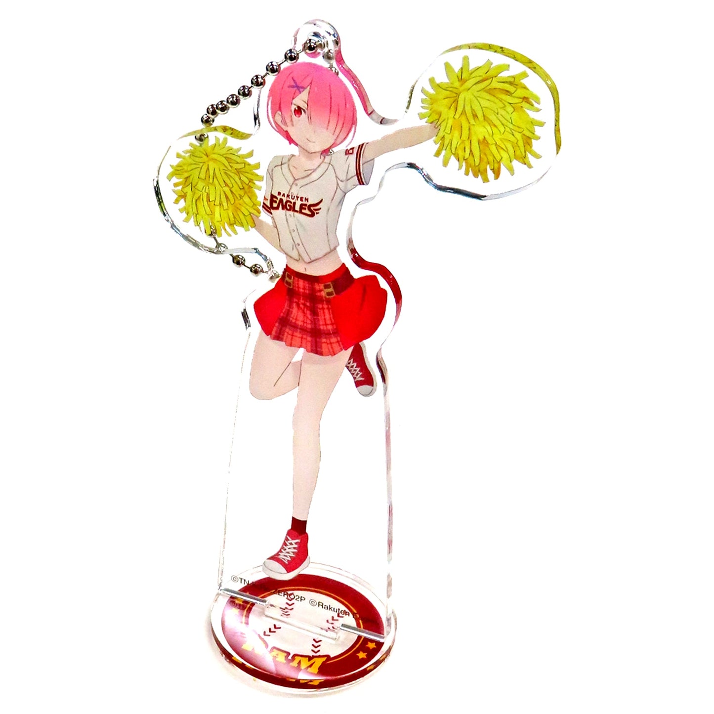 Ram Tohoku Rakuten Golden Eagles Re:ZERO -Starting Life in Another World- Acrylic Stand Keychain Pacific League Collabo [USED]