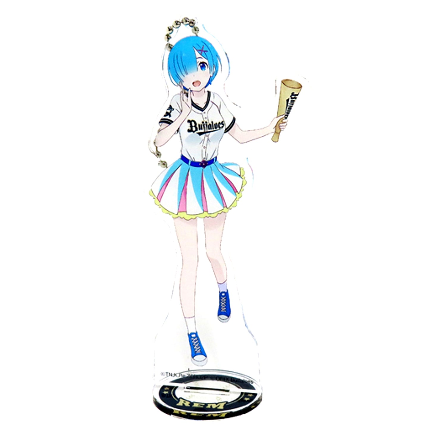 Rem Orix Buffaloes Re:ZERO -Starting Life in Another World- Acrylic Stand Keychain Pacific League Collabo [USED]