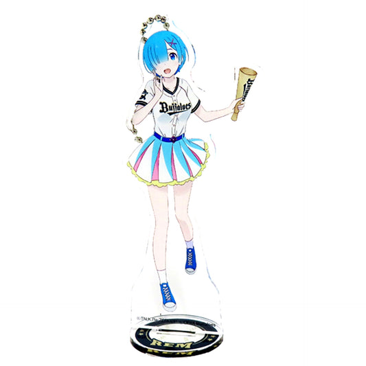 Rem Orix Buffaloes Re:ZERO -Starting Life in Another World- Acrylic Stand Keychain Pacific League Collabo [USED]