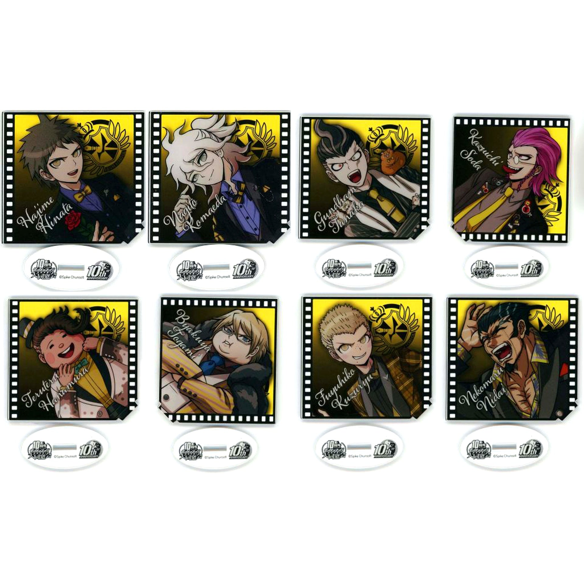 Set of 8 Danganronpa 10th Anniversary Event Ultimate Class Reunion Acrylic Stand Grand Reunion Dress Up SDR2 A Ver. [USED]