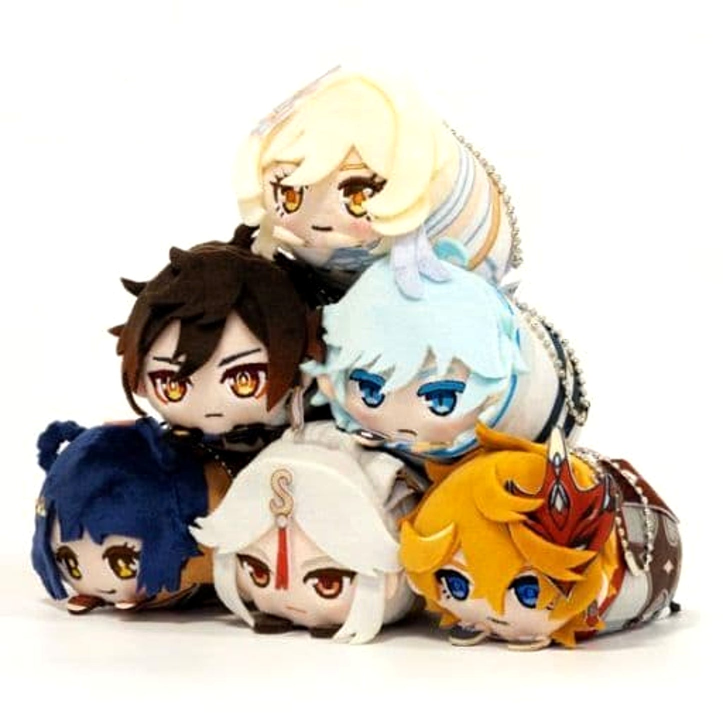Chongyun & Others Genshin All 6 Types Set Mochikororin Plush Mascot Vol.2 [USED]