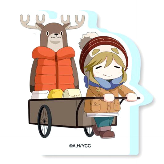 Caribou-kun & Aoi Inuyama Laid-Back Camp Season 2 Caribou-kun on Aoi Handcart Odekake Photo Stand [USED]