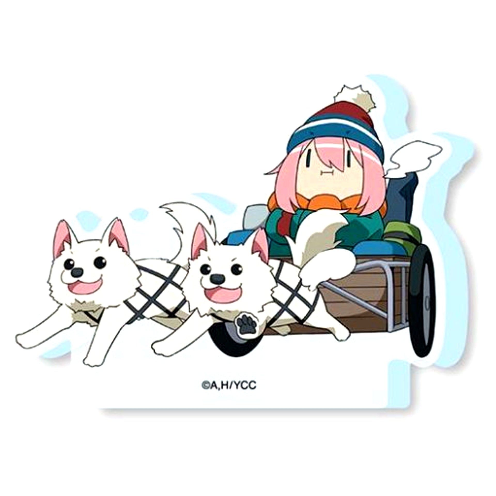 Nadeshiko Kagamihara Laid-Back Camp Season 2 Nadeshiko on Wanwan Handcart Odekake Photo Stand [USED]