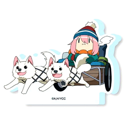 Nadeshiko Kagamihara Laid-Back Camp Season 2 Nadeshiko on Wanwan Handcart Odekake Photo Stand [USED]