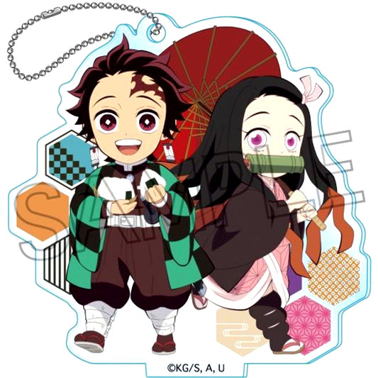 Tanjiro Kamado & Nezuko Kamado Demon Slayer Kaido Aruki Series Acrylic Keychain Vol. 2 [USED]