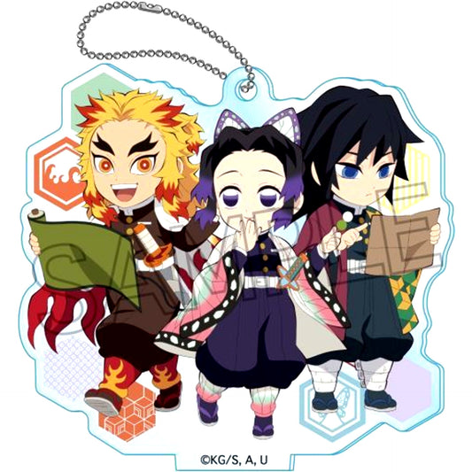 Giyu Tomioka & Shinobu Kocho & Kyojuro Rengoku Demon Slayer: Kimetsu no Yaiba Kaido Aruki Series Acrylic Keychain Vol.2 [USED]