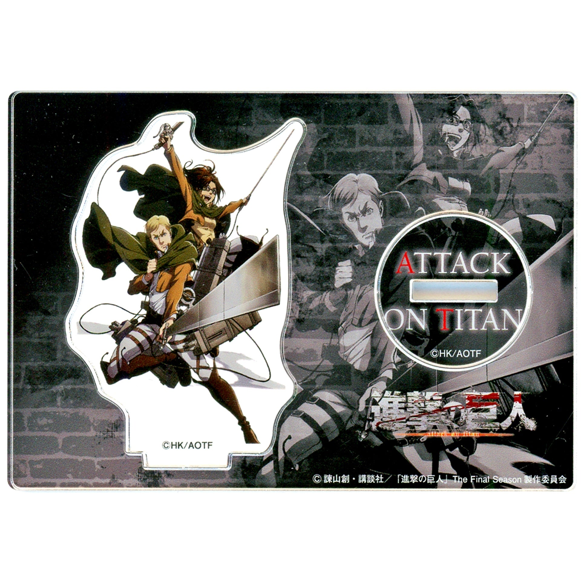 Erwin and Hange Attack on Titan Jacket Design Random Acrylic Stand Vol. 1 Animate Limited [USED]