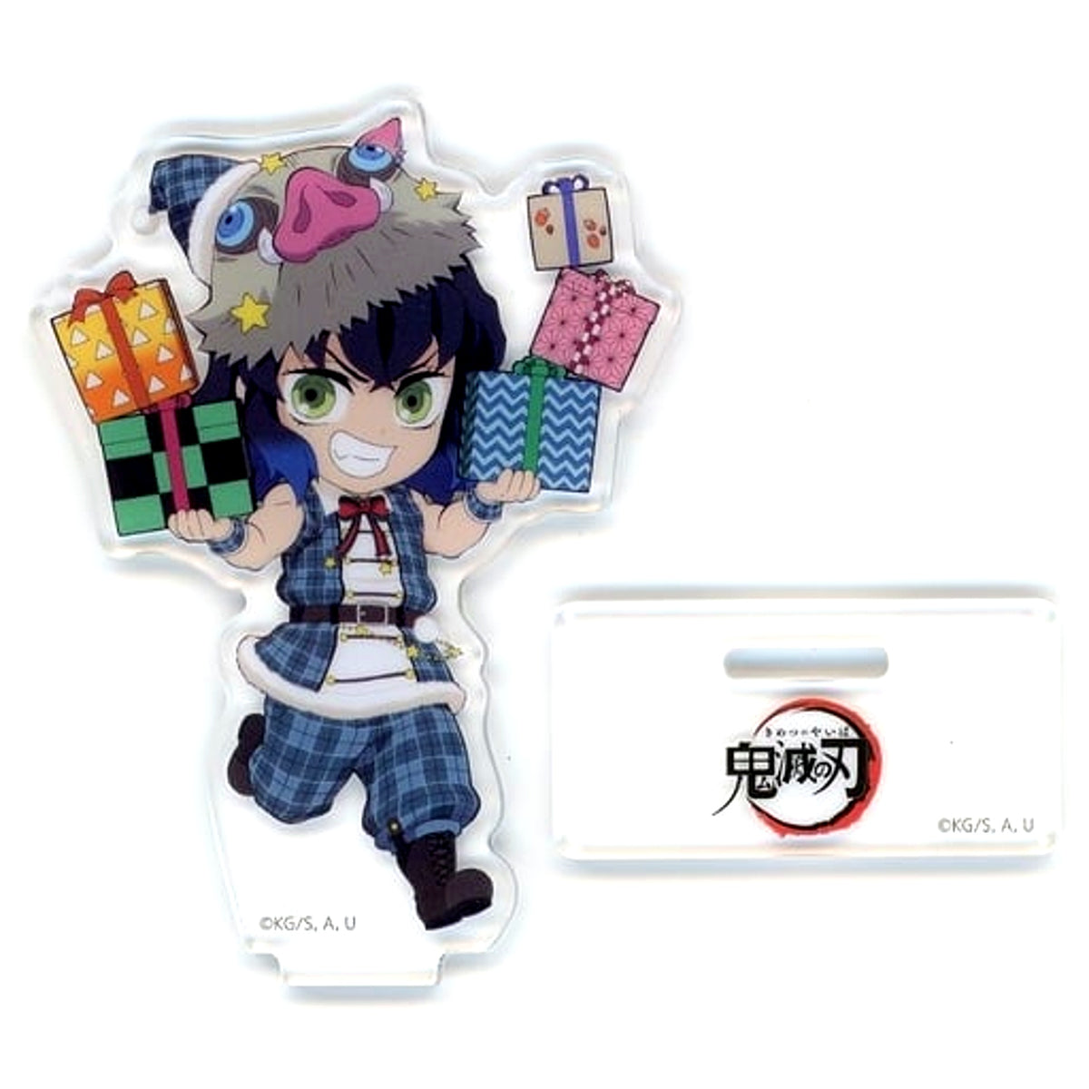 Inosuke Hashibira Random Acrylic Stand Demon Slayer x ufotable cafe Christmas Event 2021 [USED]