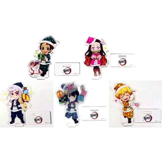 Set of 5 Random Acrylic Stand Demon Slayer x ufotable cafe Christmas Event 2021 [USED]