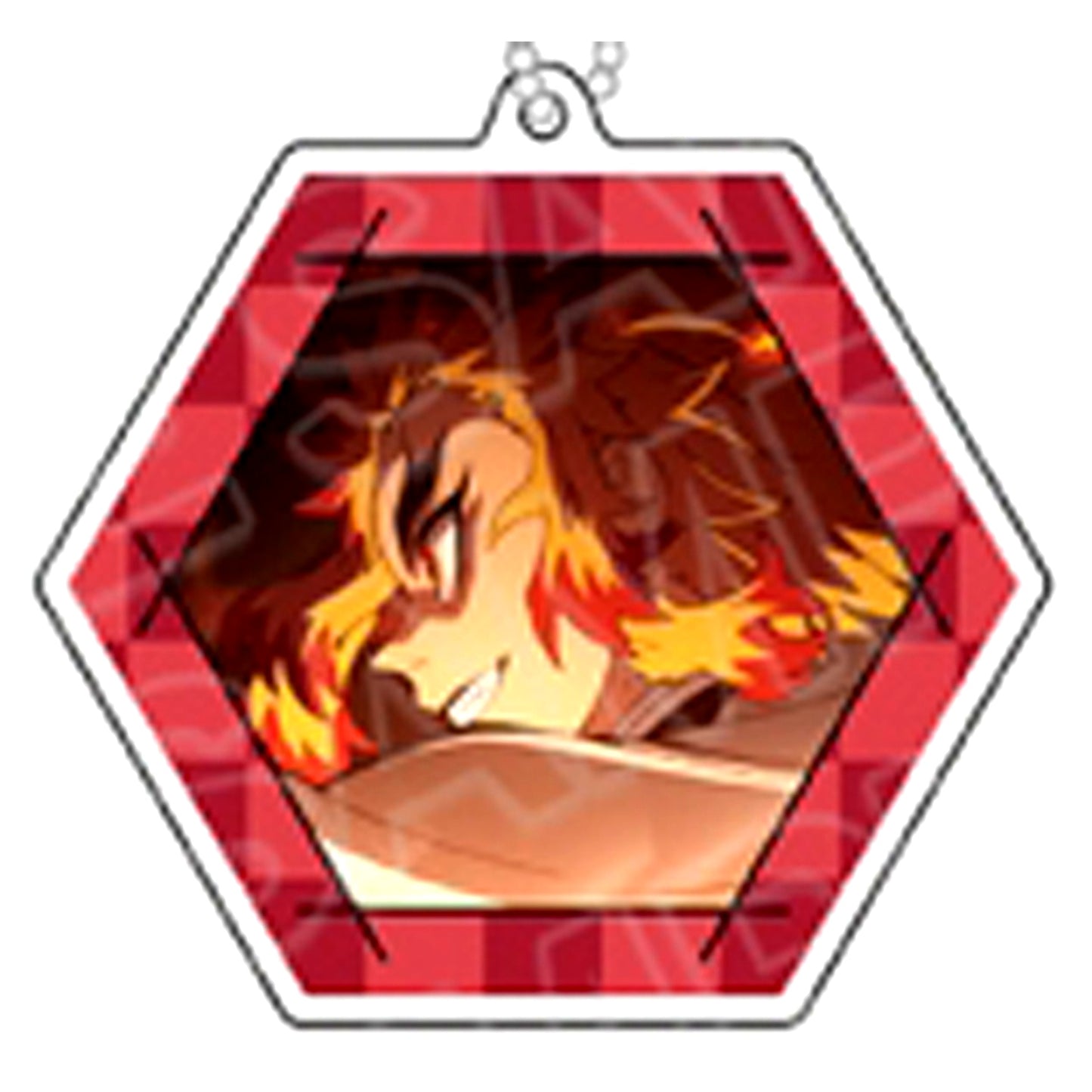 Kyojuro Rengoku Demon Slayer: Kimetsu no Yaiba Mugen Train Arc Reflection Keychain [USED]