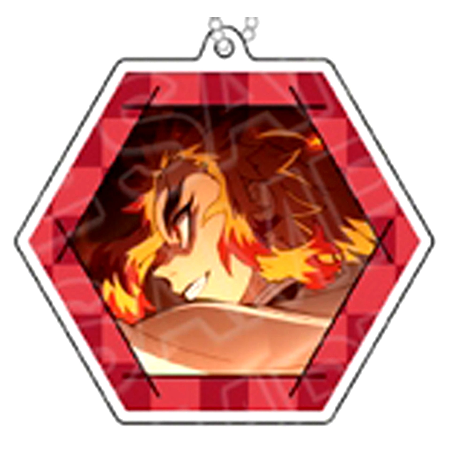 Kyojuro Rengoku Demon Slayer: Kimetsu no Yaiba Mugen Train Arc Reflection Keychain [USED]