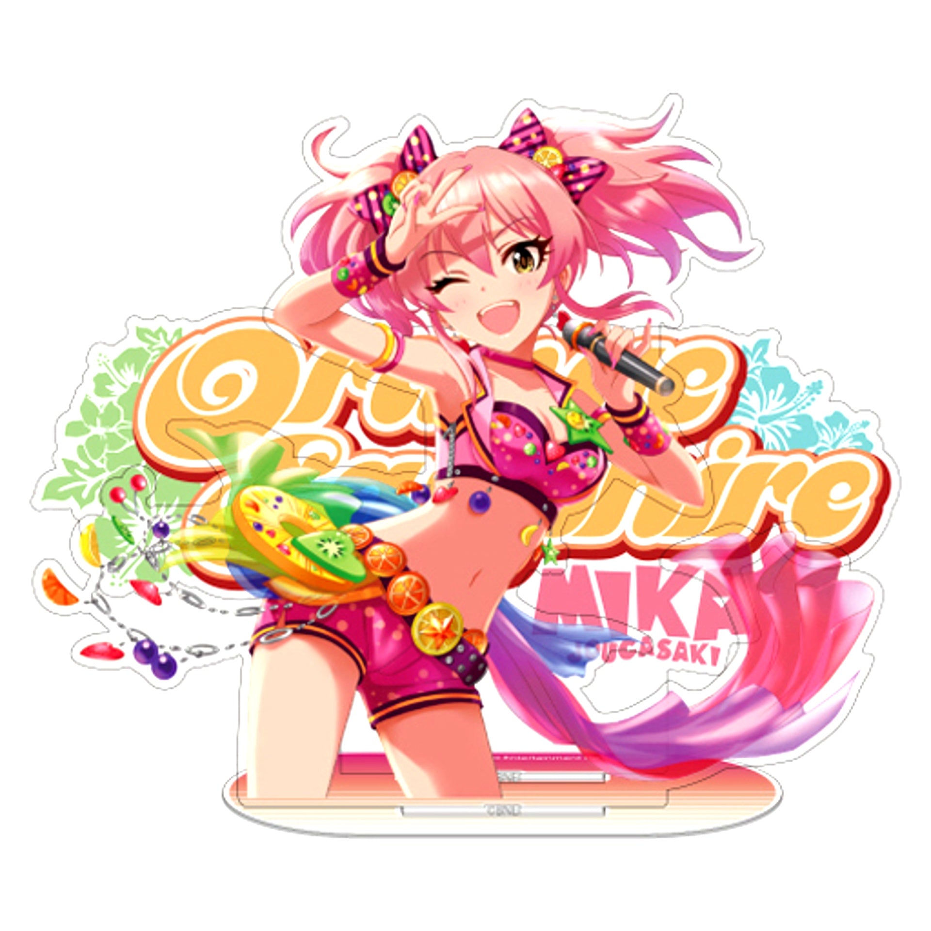 Mika Jougasaki Orange Sapphire THE IDOLM@STER Cinderella Girls Big Acrylic Stand [USED]