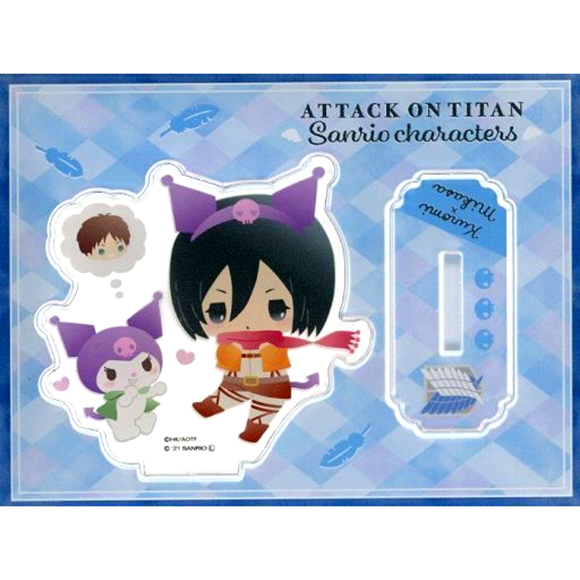 Mikasa Ackerman Kuromi Attack on Titan Sanrio Characters Acrylic Stand Wings of Friendship [USED]
