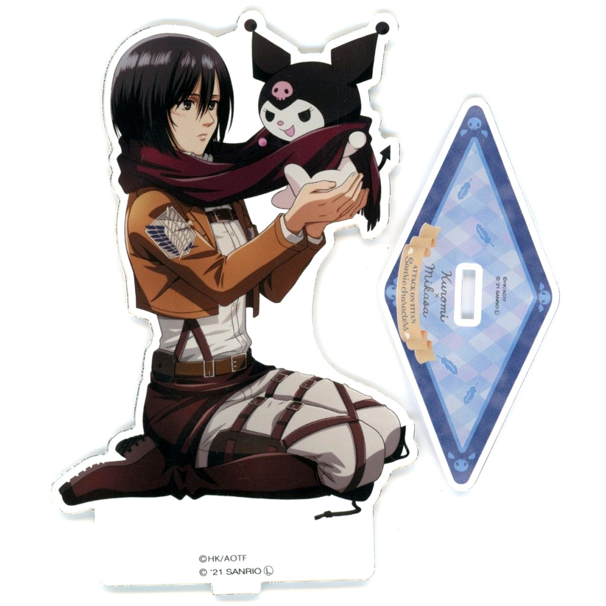Mikasa Ackerman x Kuromi Acrylic Stand M Attack on Titan x Sanrio Characters [USED]