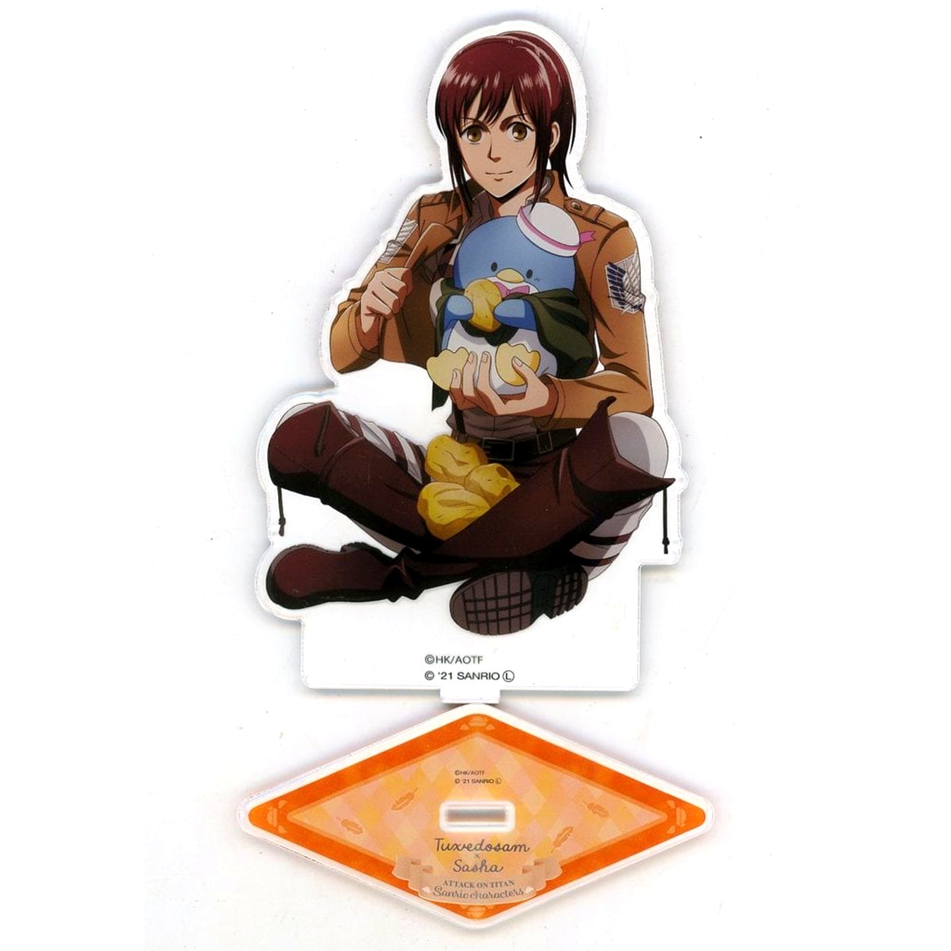 Sasha Braus x Tuxedo Sam Attack on Titan x Sanrio Characters Acrylic Stand M [USED]