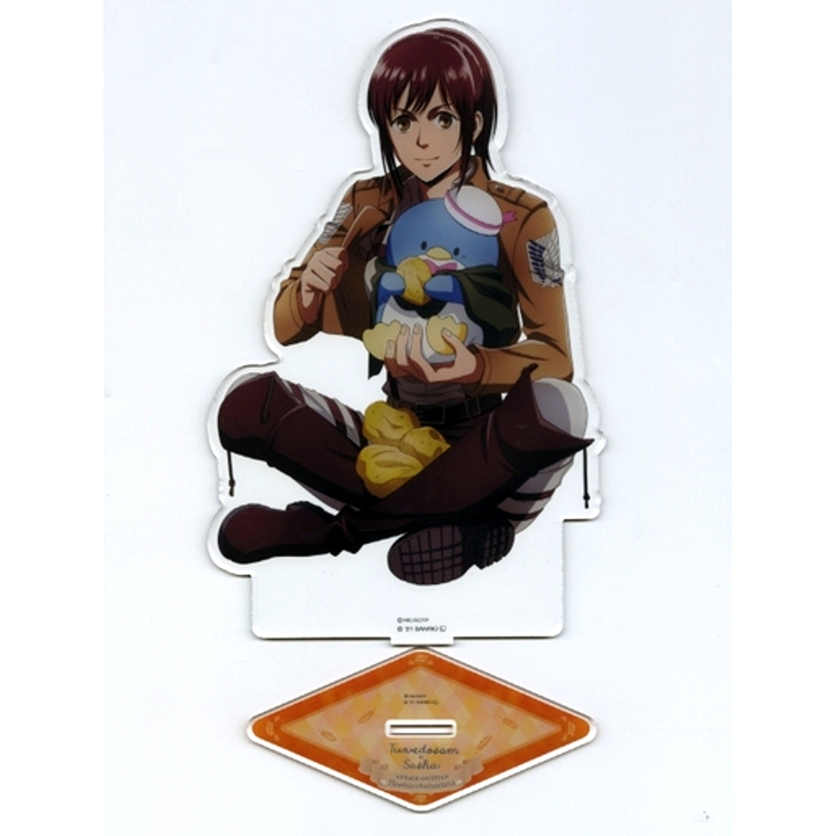 Sasha Braus x Tuxedosam Acrylic Stand L Attack on Titan x Sanrio Characters [USED]