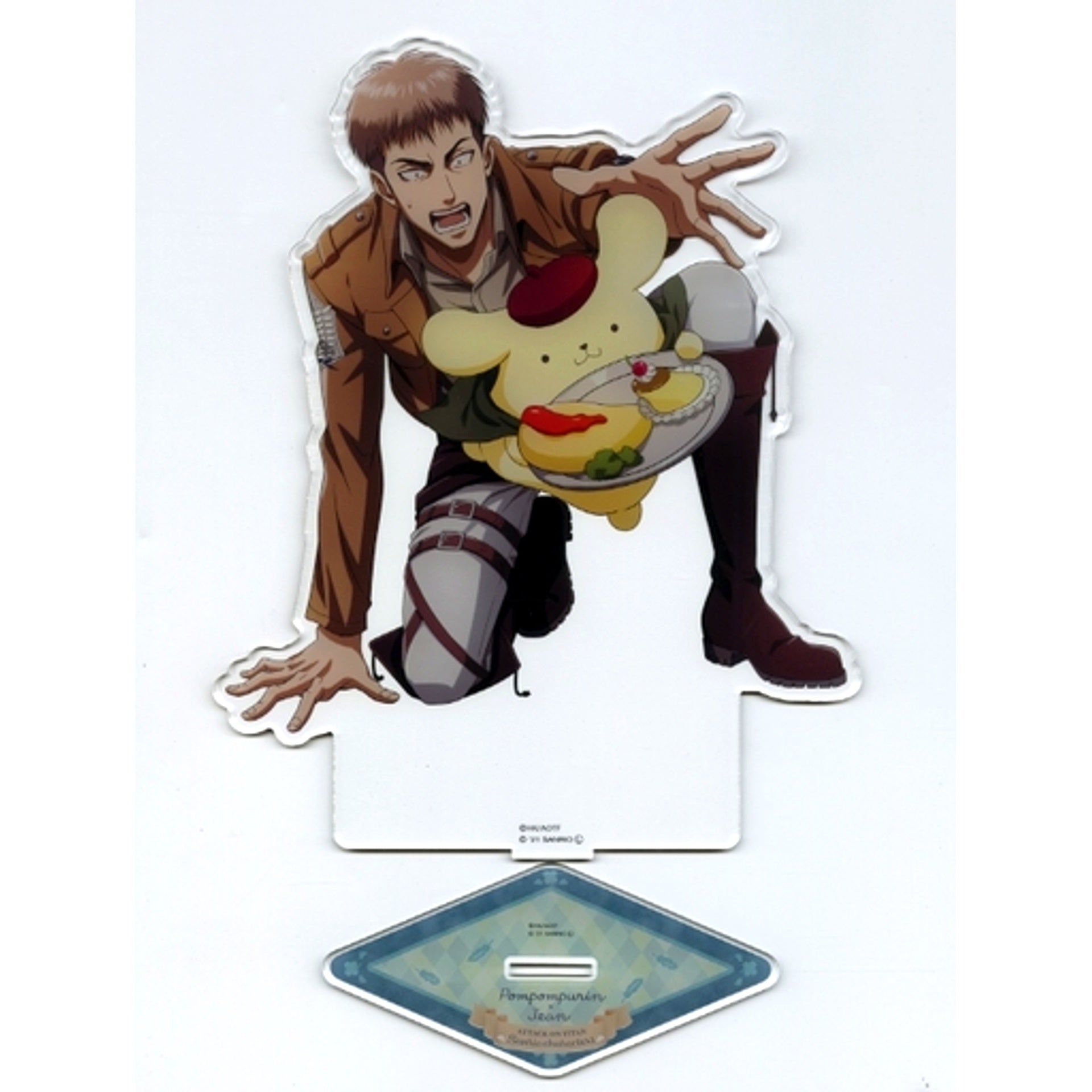 Jean Kirstein Attack on Titan x Pompompurin Acrylic Stand L Sanrio Characters [USED]