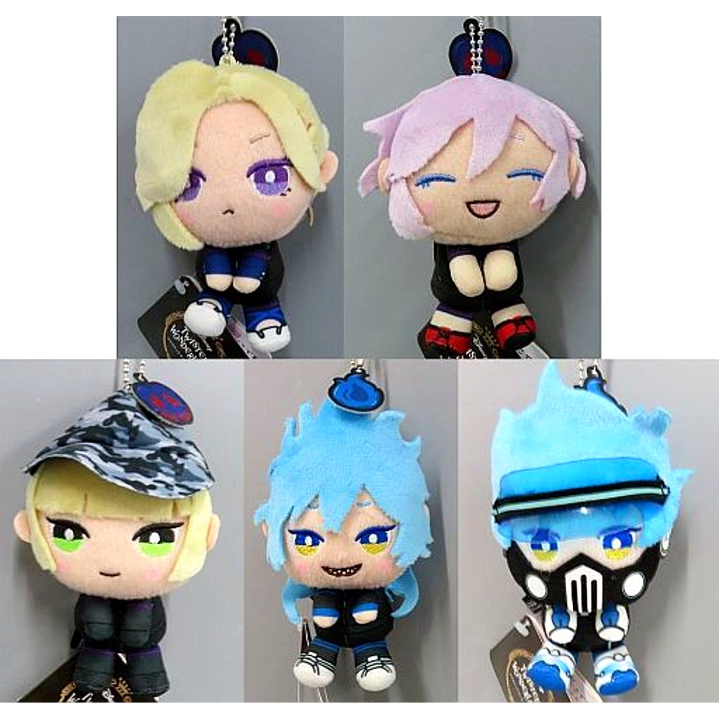 Set of 5 Pomfiore & Ignihyde Disney Twisted Wonderland & you More Plus PE Uniform Keychain Mascot [USED]