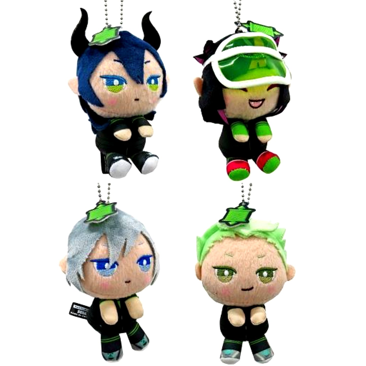 Set of 4 Disney Twisted-Wonderland & you More Plus Gym Clothes Keychain Mascot Diasomnia Dormitory [USED]