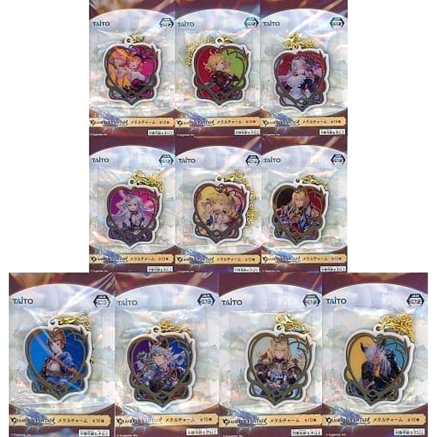 Granblue Fantasy Clarice & Others Metal Charm All 10 Types Set Charm [USED]