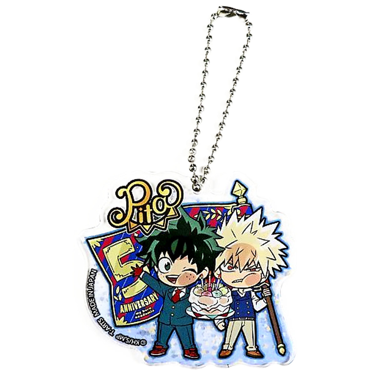 Izuku Midoriya Katsuki Bakugo My Hero Academia Pita! Deformed 5th Anniversary Acrylic Keychain animate Limited Box Purchase Privilege Key Chain [USED]