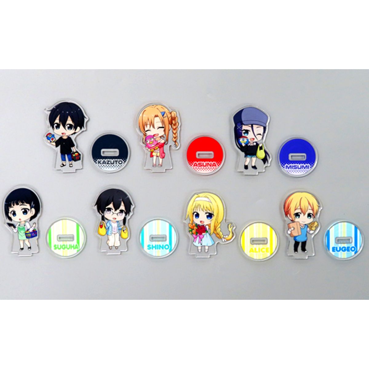 Set of 7 Sword Art Online the Movie: Progressive Aria of a Starless Night x Don Quijote Deformed Acrylic Stand [USED]
