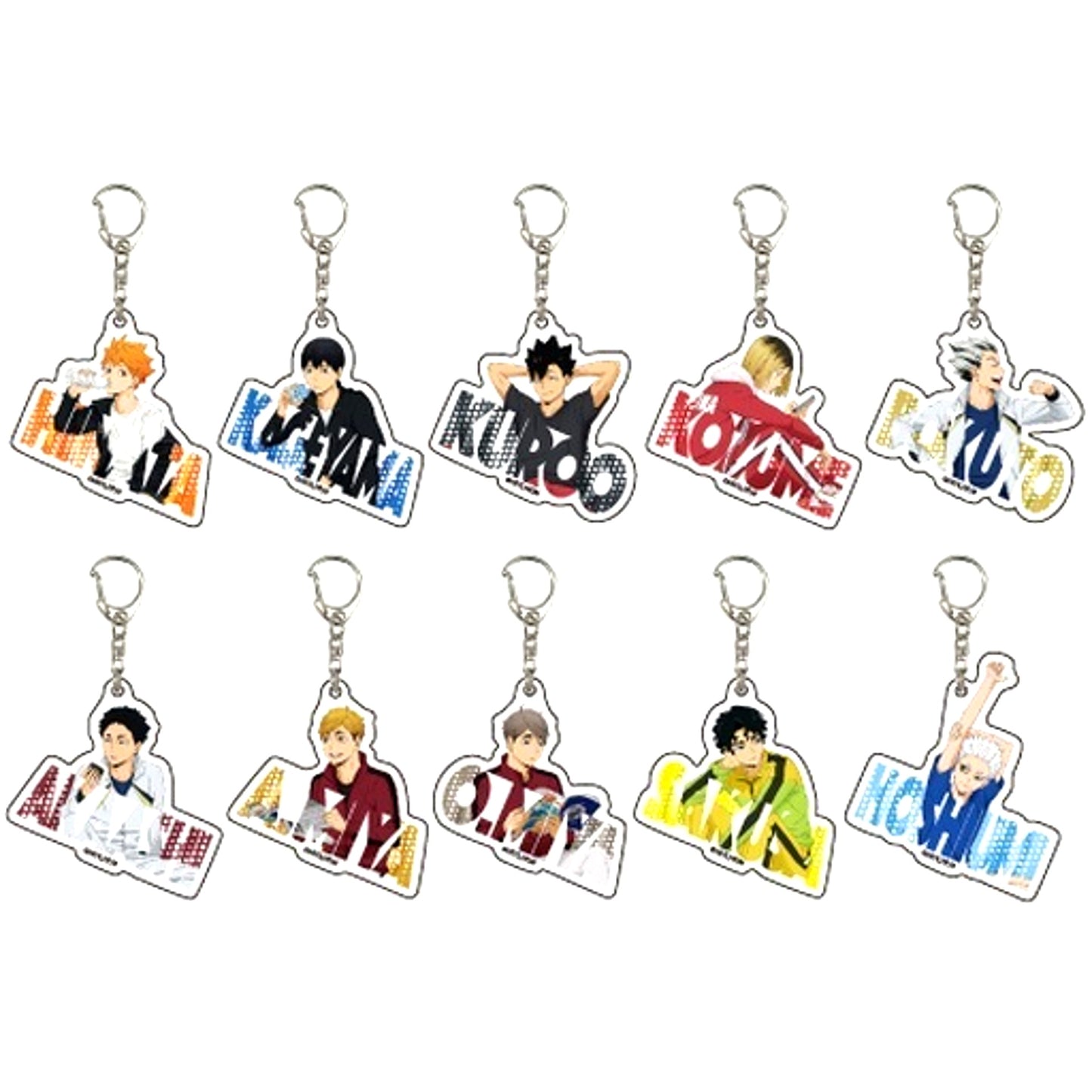 Set of 10 Haikyu!! POP UP STORE in A3STORE Acrylic Keychain 05 Relax Ver. [USED]