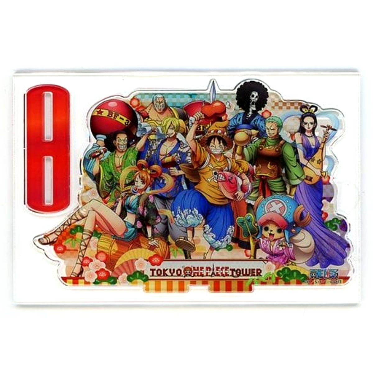 Straw Hat Pirates Acrylic Stand Straw Store Tokyo One Piece Tower Store Limited Treasure Bag 2019 Bundle Bonus Item [USED]