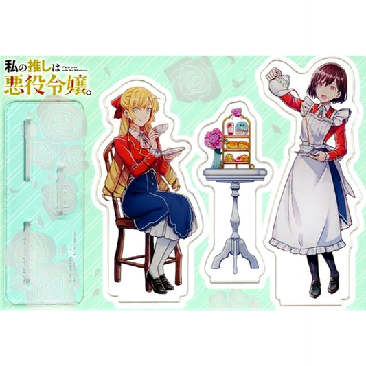 Rae & Claire I'm in Love with the Villainess Single Item Illustration B6 Acrylic Figure Comics Vol.3 Melonbooks Limited Edition Bundle Bonus [USED]